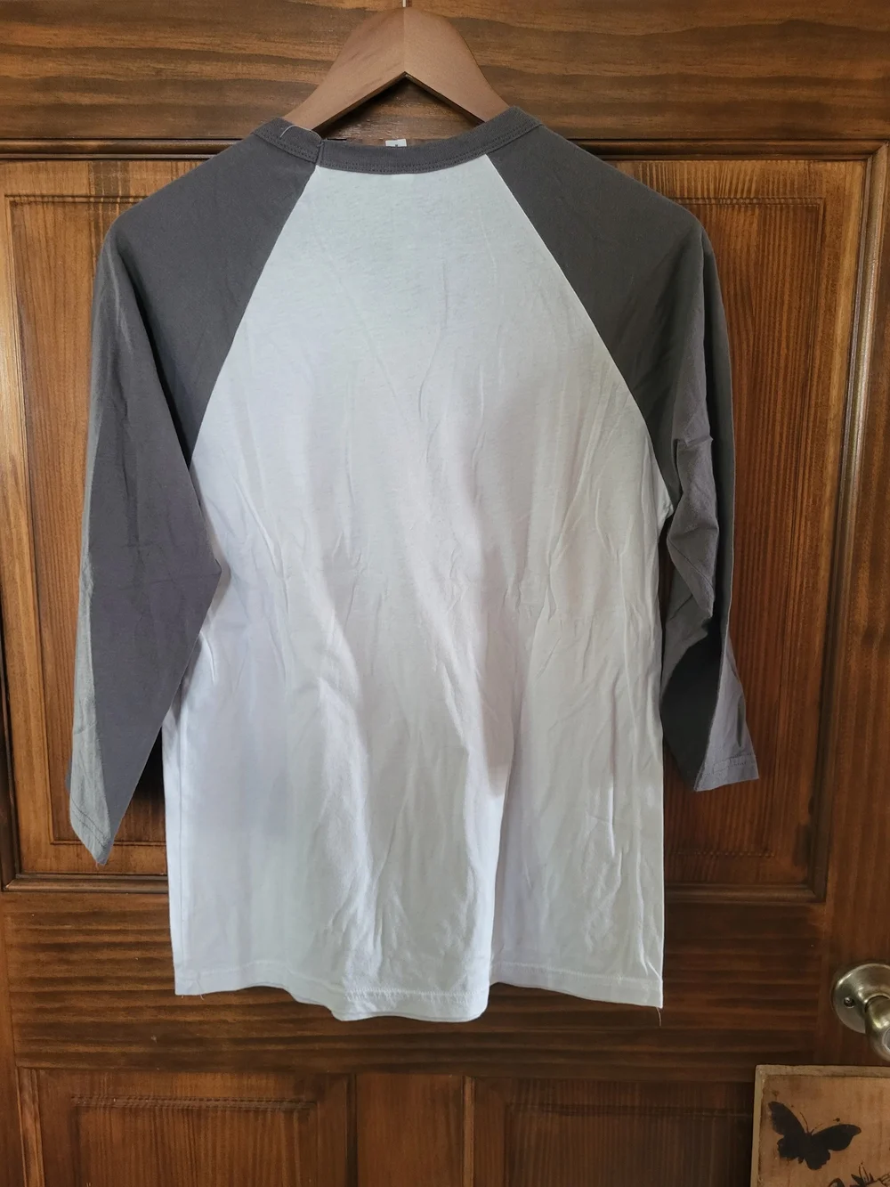 Bella Canvas White and Gray Raglan 